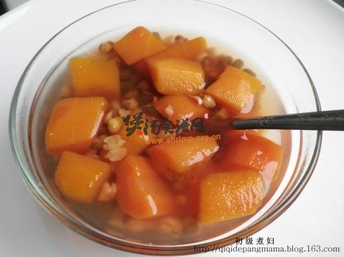 绿豆南瓜汤水的做法