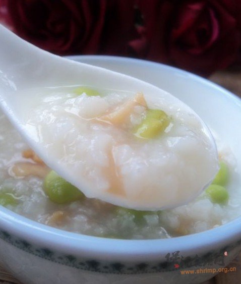 毛豆干贝粥的做法
