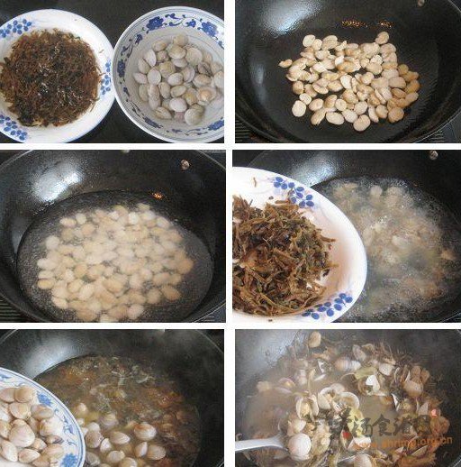 白蛤盐基豆瓣汤的做法