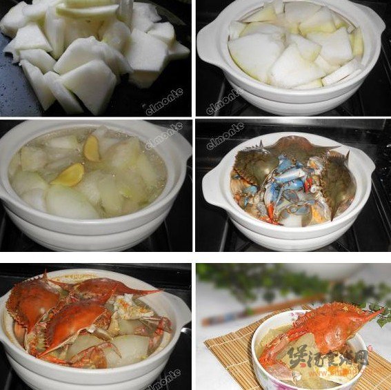 海蟹冬瓜煲的做法