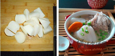 白萝卜棒骨汤的做法