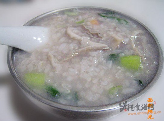莲子猪肚粥的做法