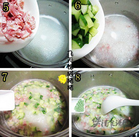 黄瓜培根粥的做法