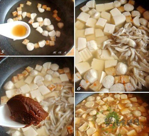 平菇豆腐味噌汤的做法