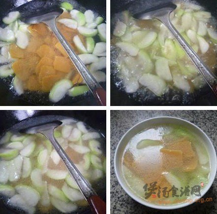 夜开花南瓜年糕汤的做法