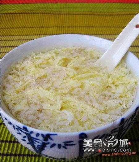 酒糟蛋花羹的做法