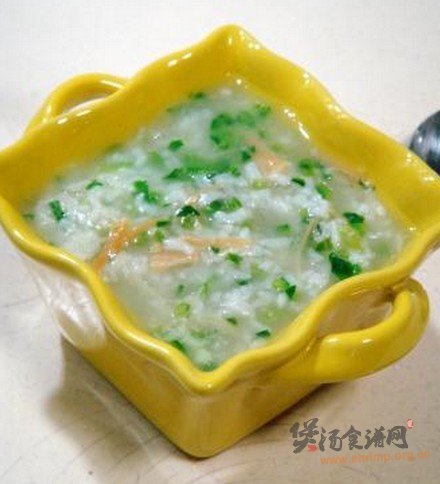 干贝菠菜粥的做法