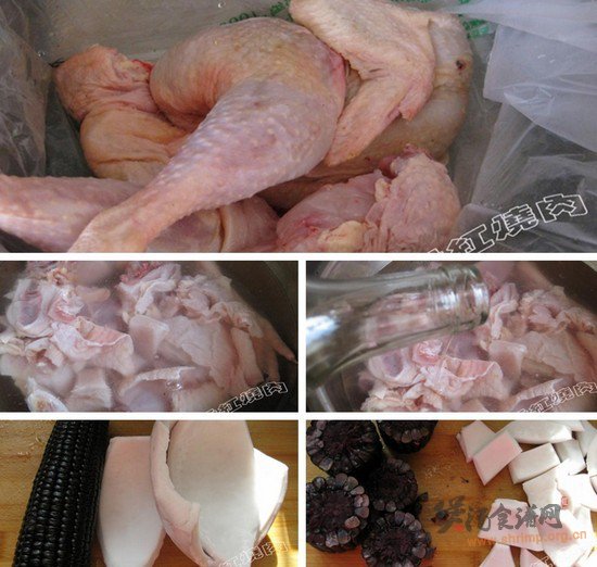 椰香黑玉米鸡煲的做法