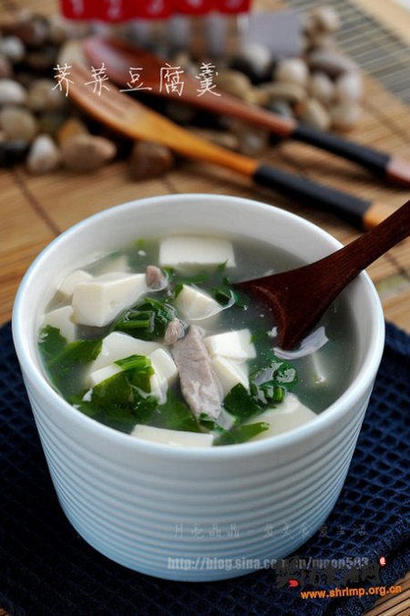 荠菜豆腐羹的做法