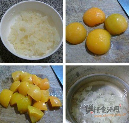 黄桃银耳甜汤的做法