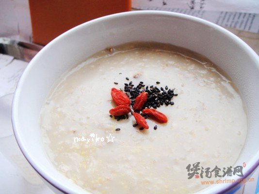 豆浆核桃四谷粥的做法