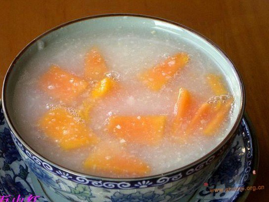 麦胚木瓜粥的做法