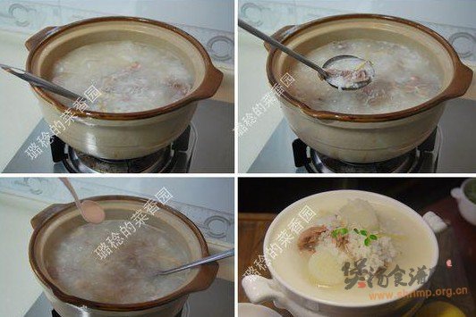 鸭肉山药粥的做法