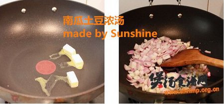 南瓜土豆浓汤的做法