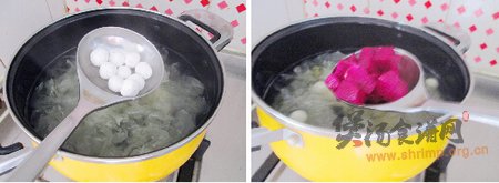 火龙果银耳甜汤的做法