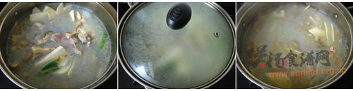 河蚌咸肉竹笋汤的做法