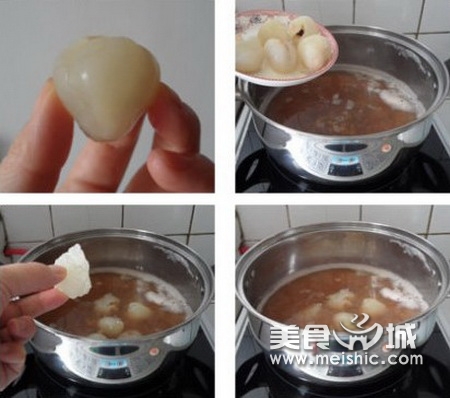 银耳荔枝绿豆爽的做法