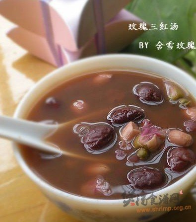 玫瑰三红汤的做法
