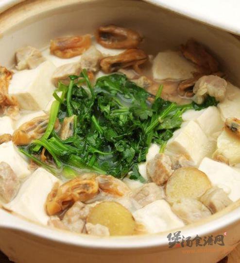 牡蛎豆腐煲的做法
