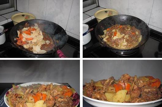 鸡骨炖土豆的做法