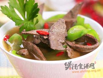(图)枸杞猪肝汤的做法