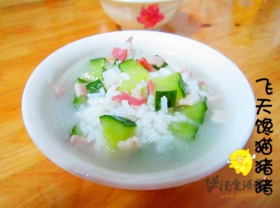黄瓜培根粥的做法