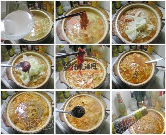 辣白菜大酱汤的做法