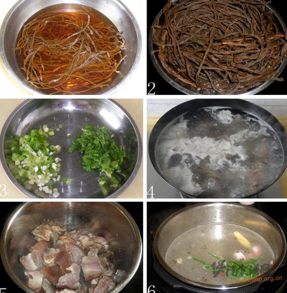 干豇豆炖腊猪蹄的做法