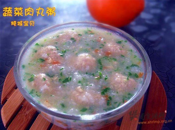 蔬菜肉丸粥的做法
