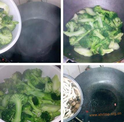 西兰花蟹味菇炖鹌鹑蛋的做法