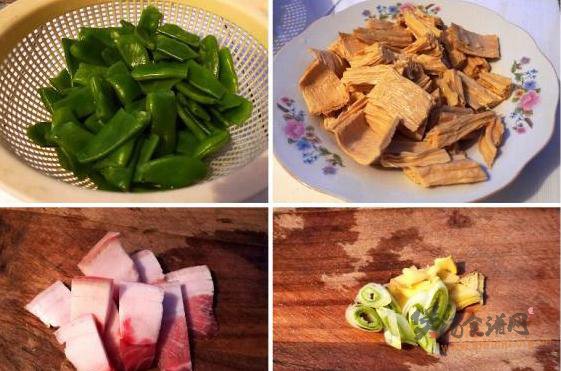 芸豆腐竹炖肉片的做法