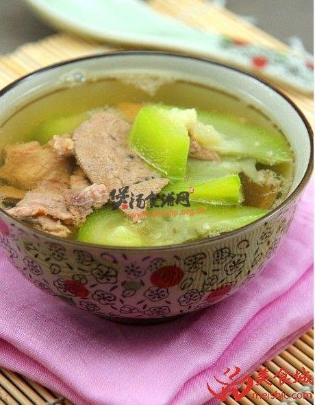(2)丝瓜猪肝瘦肉汤的做法