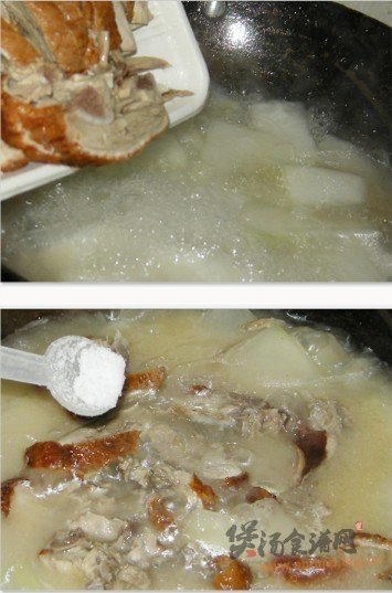 烤鸭冬瓜汤的做法