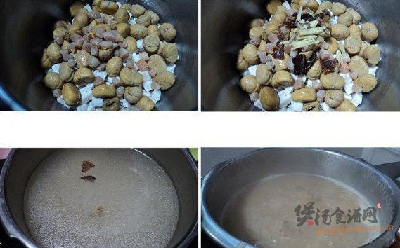 栗子粉葛江瑶柱粥的做法