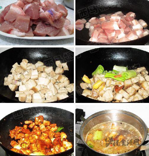 红烧肉炖冻豆腐的做法