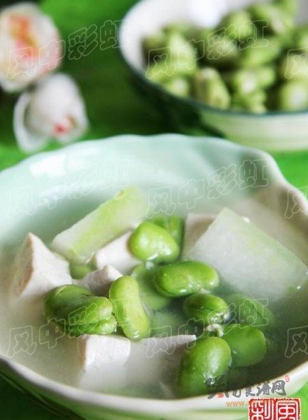 蚕豆冬瓜汤的做法