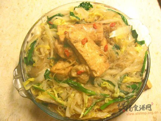 粉丝白菜豆腐煲的做法