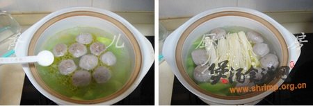 菌菇莴笋牛肉丸汤的做法