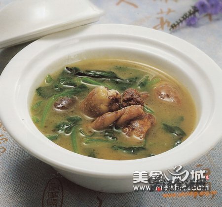 菠菜鸭杂汤怎么做的做法
