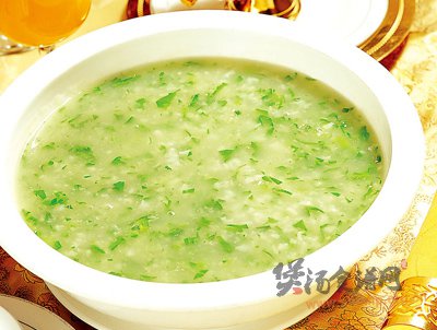 青菜米汤的做法