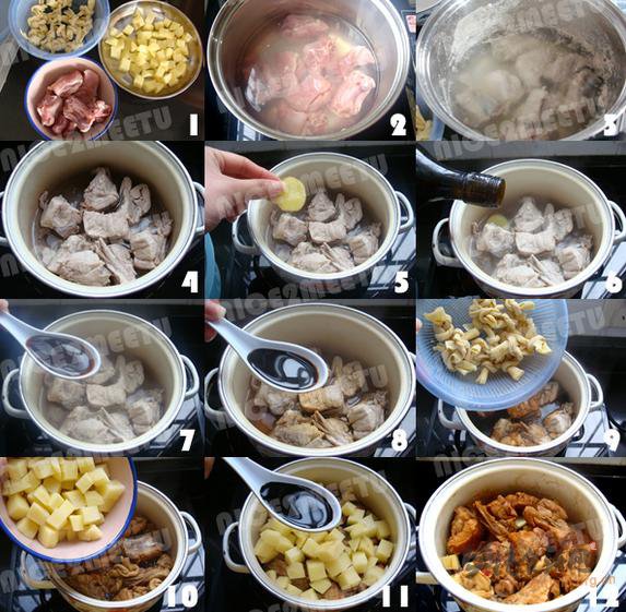 百叶结炖小排的做法