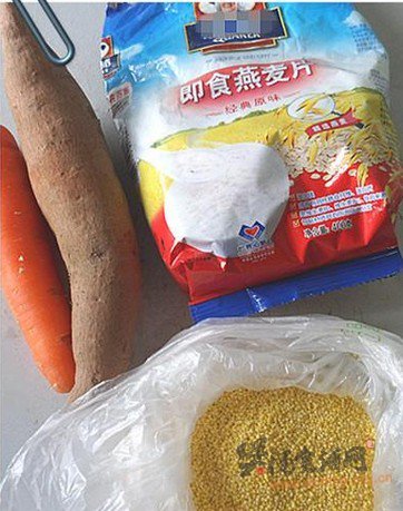 山芋小米麦片粥的做法