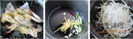 螃蟹萝卜煲的做法