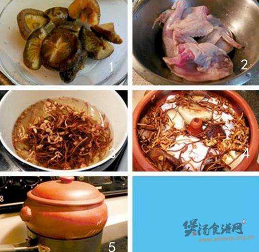 冬菇虫草小母鸡的做法