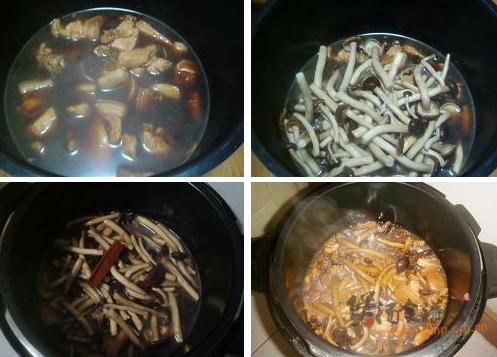 茶树菇炖肉的做法