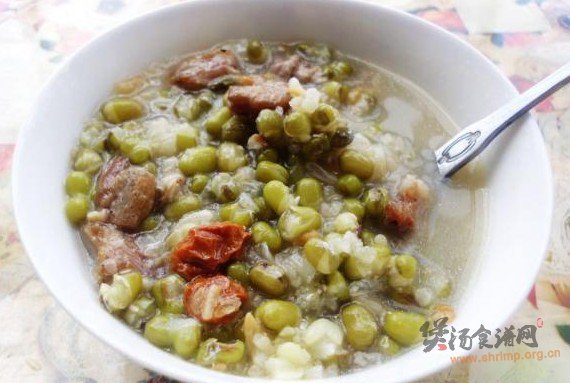 绿豆粽子粥的做法