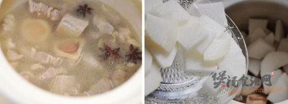 白萝卜炖牛腩煲的做法