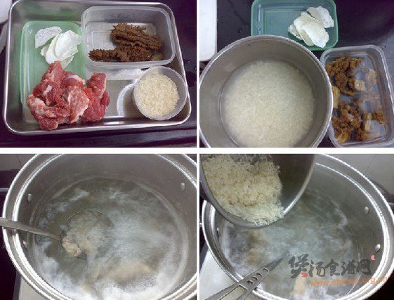 奶香海参肉丝粥的做法