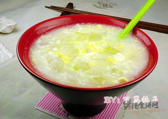 冬瓜蛋花粥的做法