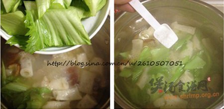 竹荪芥菜鸭架汤的做法